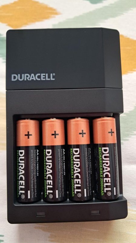 Duracell Carregador de Pilhas Recarregáveis AA e AAA Com 4 Pilhas AA Inclusas, Bivolt + Frete Grátis