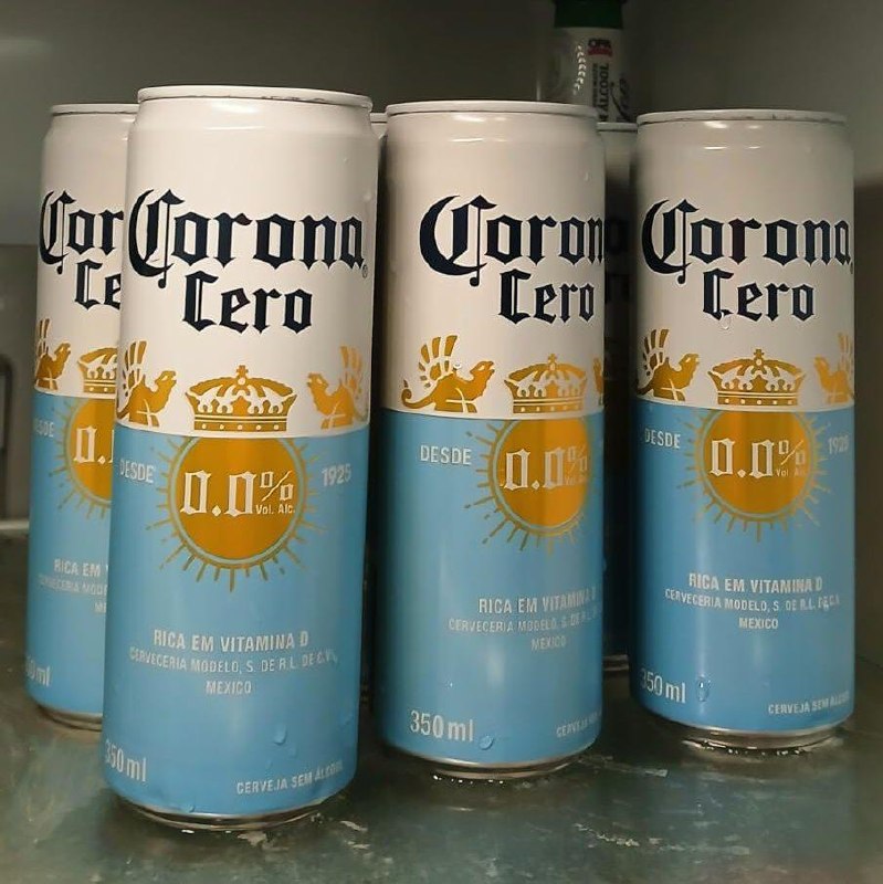 Cerveja sem álcool Corona Cero Sunbrew Lata 350ml - Pack com 8 unidades