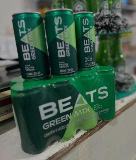 Pack De Beats Green Mix 269ml, Lata, Caixa 8 Unidades