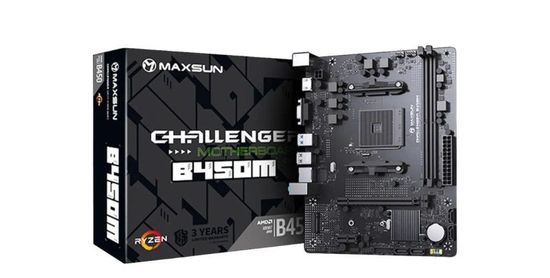 Placa Mãe Maxsun B450M Ms-Challenger AM4 DDR4 M-ATX AMD