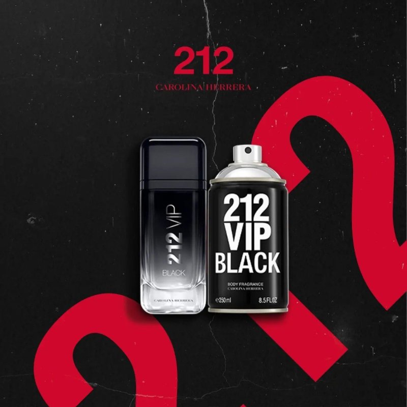 Body Spray Carolina Herrera 212 VIP Black masculino 250 ml