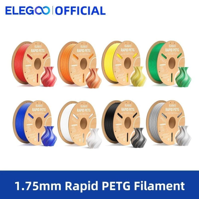 Filamento PETG ELEGOO Rapid 1,75 mm 1 kg, filamento de alta velocidade 30-600 mm/s para impressora 3D