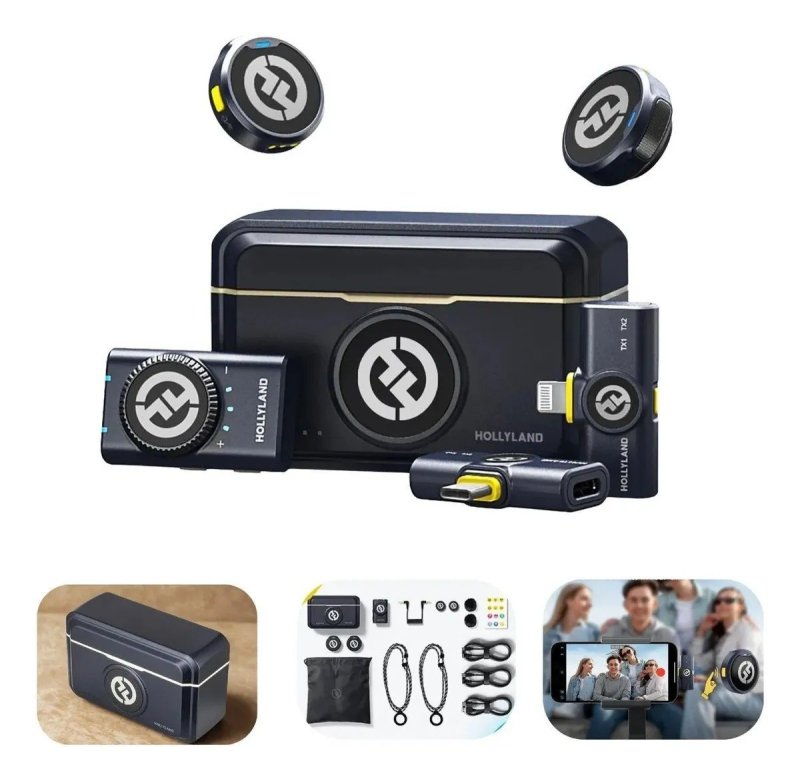 Microfone Hollyland Lark M2 Duo Combo Duplo Para 2 Pessoas