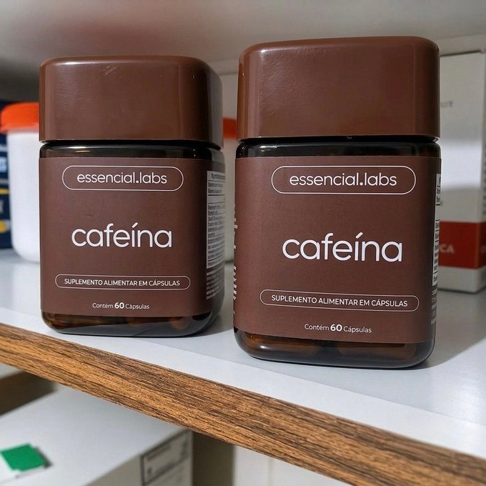 Cafeína 100% Pura 200mg Por Cápsula - 60 Cápsulas