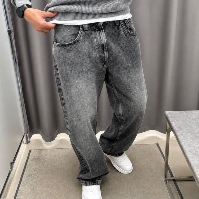 Calça Jeans Masculina Larga Bag Balão Corte Reto Streetwear