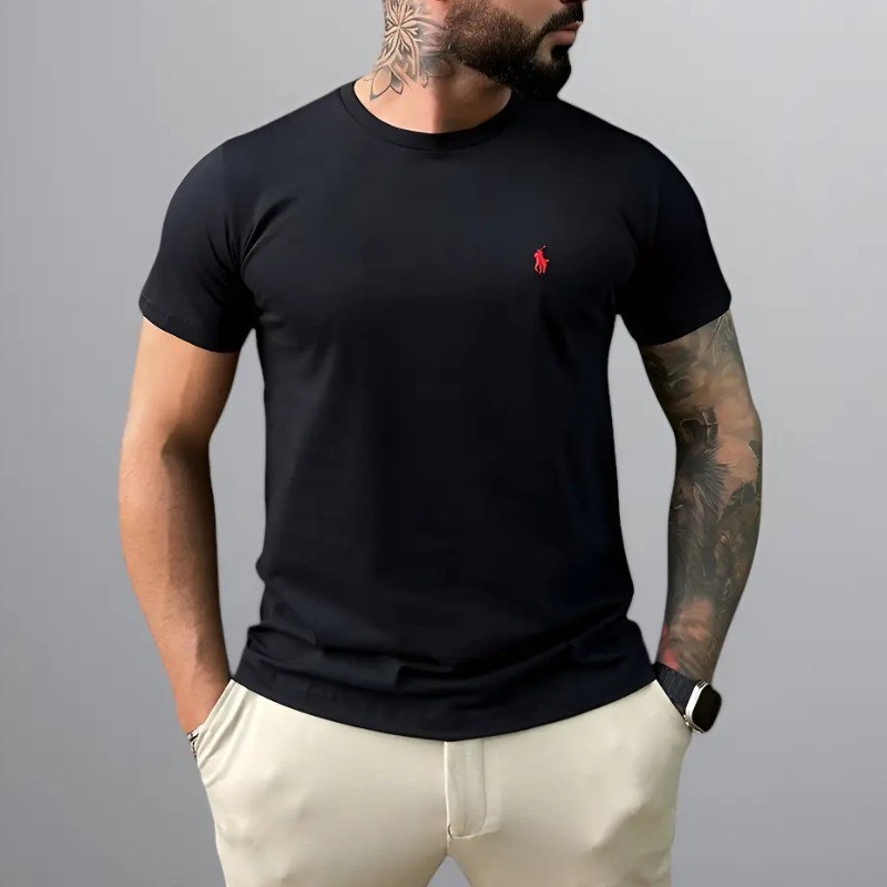 Camiseta Masculina Ralph Lauren Slim Fit Algodão Importada