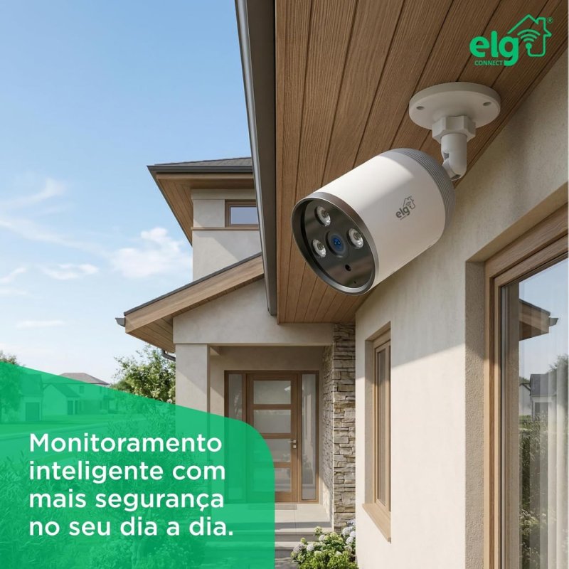 ELG SHCF601 - Câmera Externa 1080P IP65 - Wi-Fi Inteligente - Branco