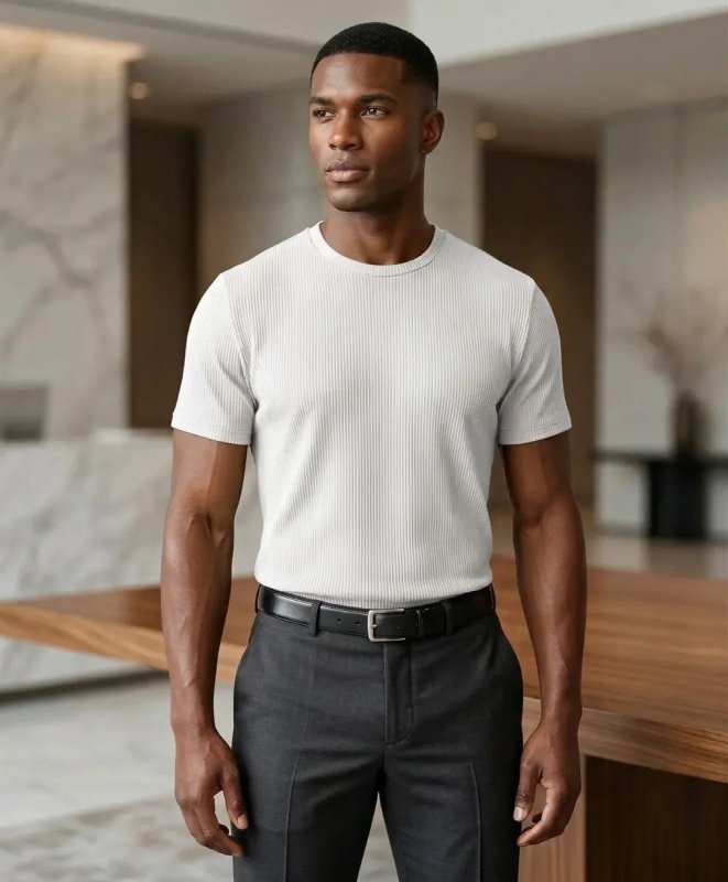 Kit 3 Camisetas Masculina Canelada Americana Gola Careca