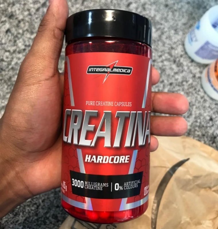 Creatina Hardcore 100% Pura 120 Capsulas Energia E Força - Integralmedica Sem Sabor