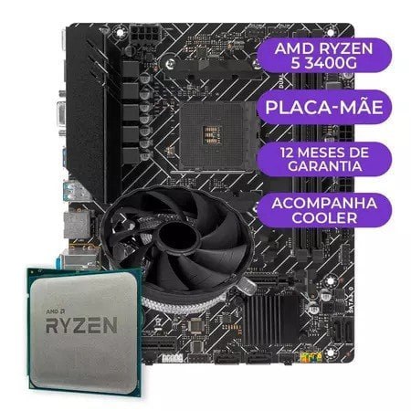 Kit Upgrade Gamer, AMD Ryzen 5 3400G + B450M