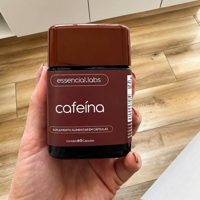 60 Cápsulas Cafeína 100% Pura 200mg