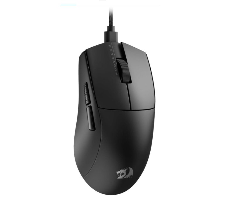 Mouse Gamer Redragon K1ng 1K Preto PAW3327 Cabo USB Tipo-C Removível 12400 DPI M724