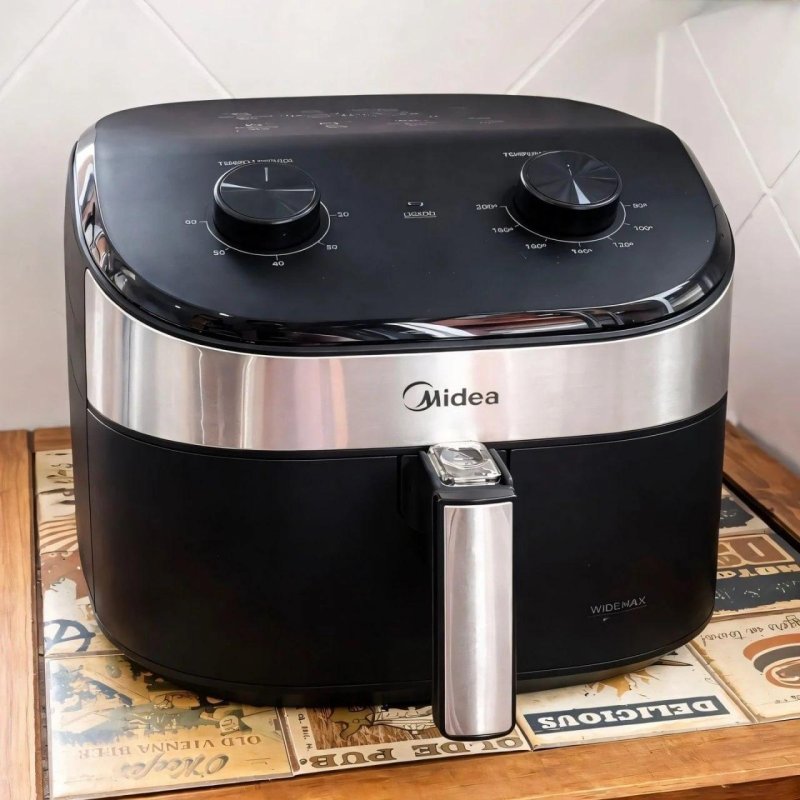 Air Fryer 4,5l Midea Widemax 1500w Com Interior De Alumínio