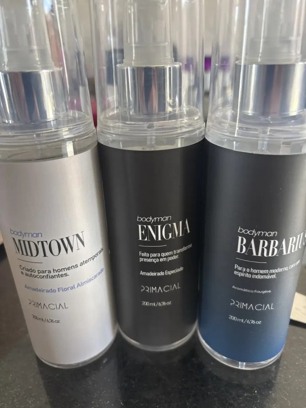 Kit Body Splash Masculino Barbarius + Enigma + Midtown 200ml