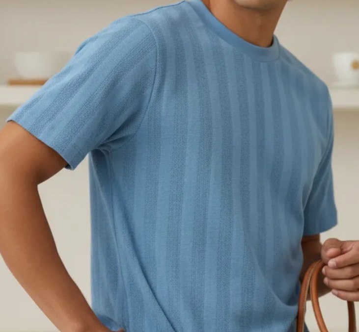 Camiseta Masculina Texturizada Manga Curta Resort Opus