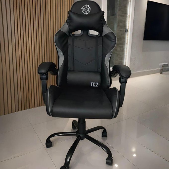 Cadeira Gamer Tgt Heron Tc2, Preto, Tgt-hrtc-bl03 Couro Sintético
