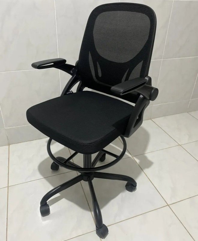 Cadeira De Escritório Ergonômica BQ01 Com Apoio Para Pés Ajustável