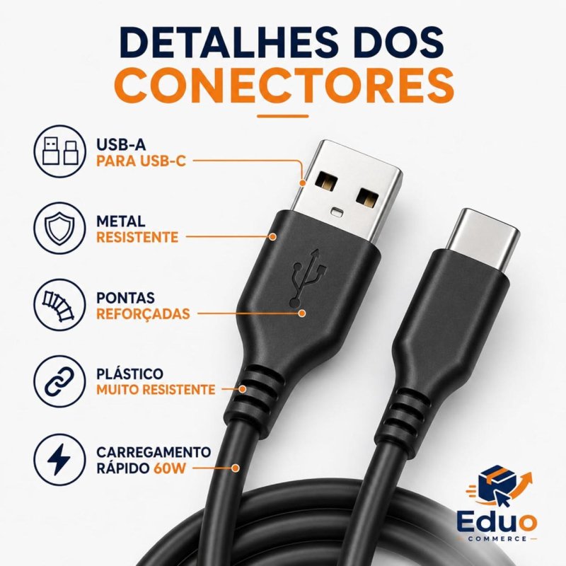 CABO REFORÇADO DE 2 METROS