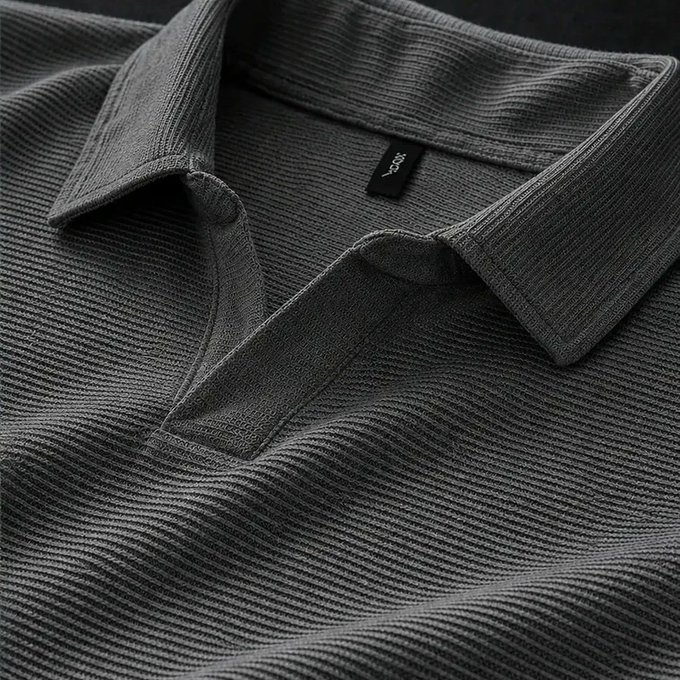 Camisa Polo Masculina Texturizada Sem Botão + Frete Grátis