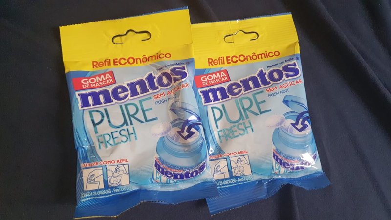 Refil 28 un. Gomas de Mascar Mentos Pure Fresh Mint Sem Açúcar 56g