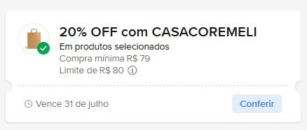 NOVO CUPOM NO MERCADO LIVRE PARA ITENS SELECIONADOS
