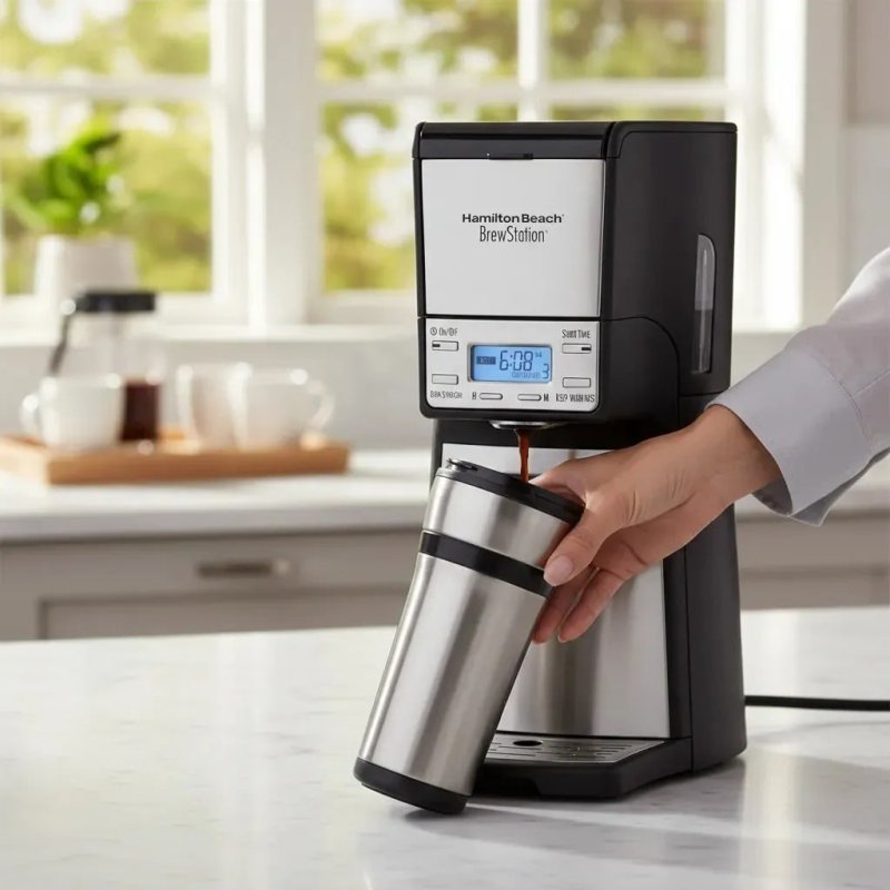 Cafeteira Electrica Brewstation Elite Hamilton Beach 35 xícaras Programável Automático com Relógio Digital