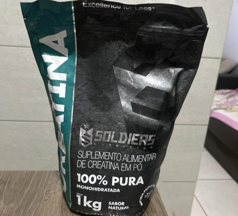 Creatina 1kg Suplemento Monohidratada Em Pó 100% Pura - Soldiers Nutrition Sem Sabor
