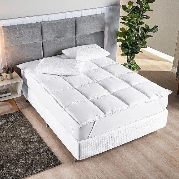 Pillow Top Protetor Colchão Cama Casal 400 Fios Toque Macio + Frete Grátis