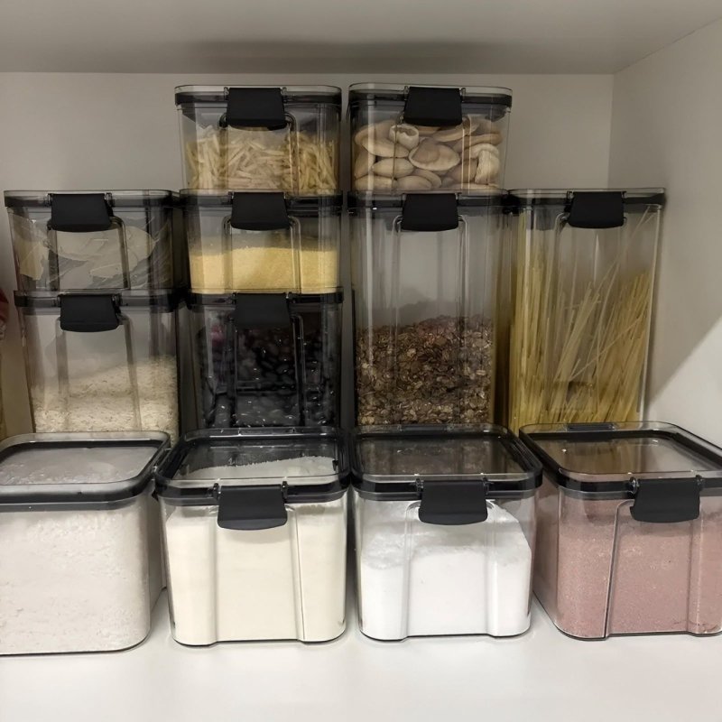 Kit 12 Potes Herméticos Quadrados Haushop Para Alimentos Transparente + Frete Grátis