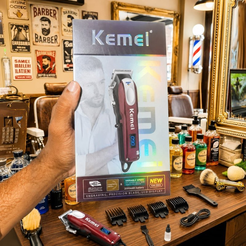 Máquina Profissional Para Cabelos - Sem Fio - Kemei Km-2606