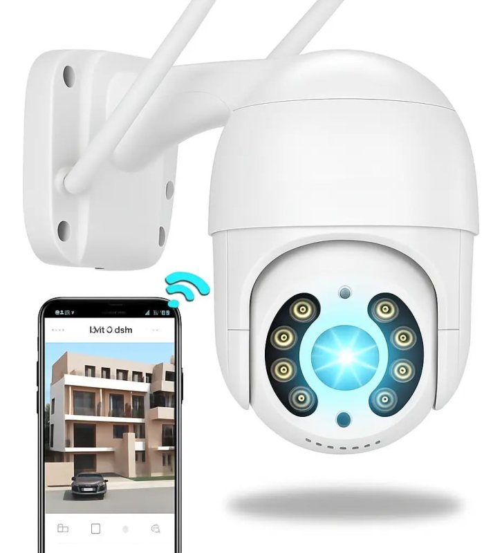 Câmera IP A8 App ICSee Infravermelho À Prova d'Água Externa WiFi HD - Branco