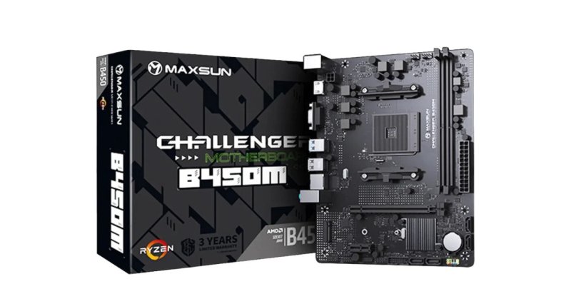 Placa Mãe Maxsun B450M Ms-Challenger AM4 DDR4 M-ATX AMD
