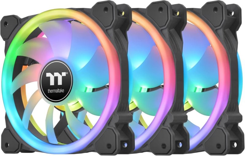 Thermaltake Ventilador de radiador SWAFAN 12 RGB TT Edição Premium Pacote com 3