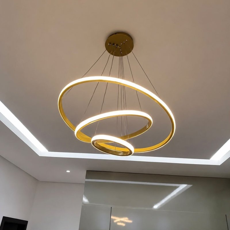 Lustres Led Sala Moderno 60w, 3 Arcos Pendente Luminária Teto + Frete Grátis