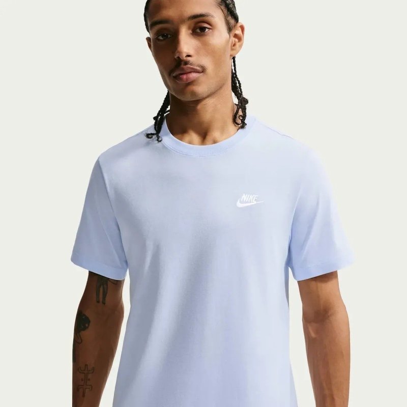 Camiseta Nike Sportswear Club Masculina Azul-claro