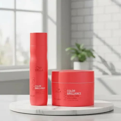 Kit Wella Invigo Color Brilliance Shampoo 1l + Máscara 500g