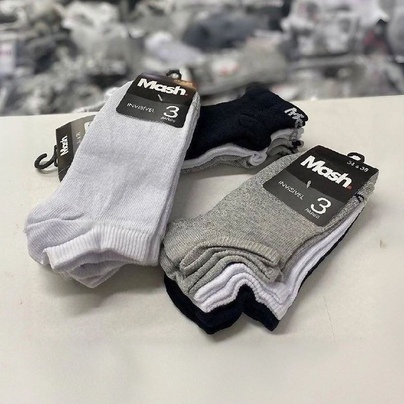 Kit 10 Pares Meias Mash Invisível Soquete Sapatilha Algodão