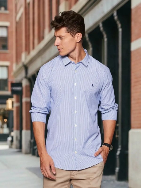 Camisa Ml Toronto Reserva Marinho Listras
