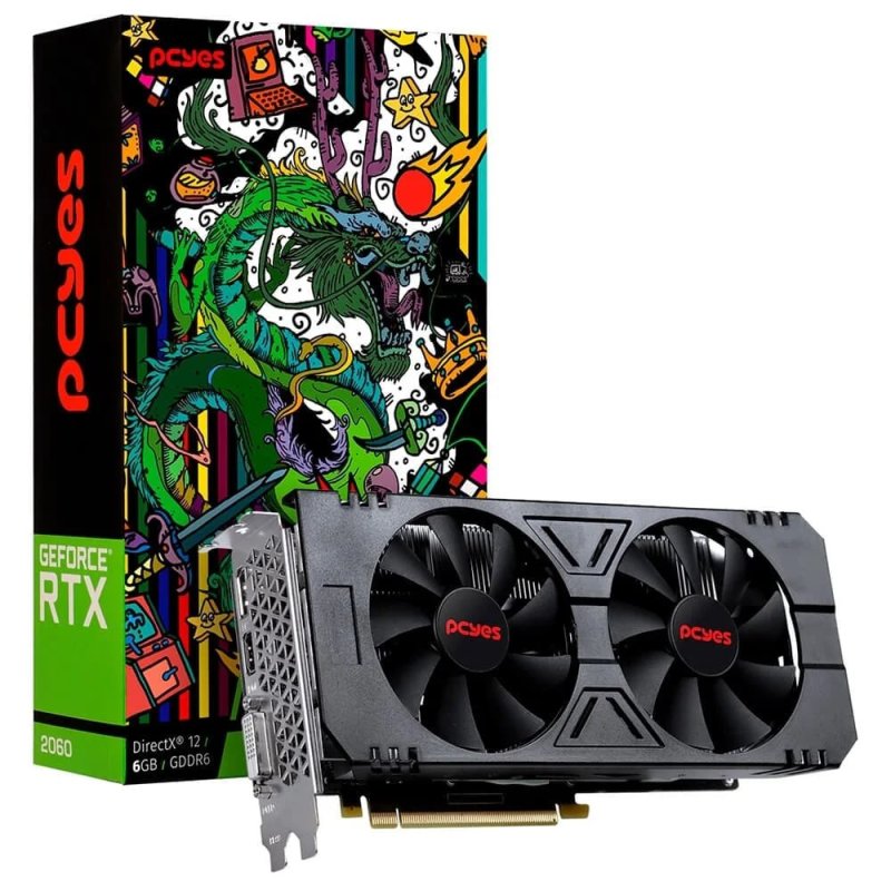 Placa de Vídeo PCyes NVIDIA RTX 2060 Graffiti Series, 6GB