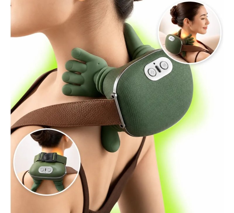 Massageador Pescoço Ombro Maozinha 3D - Aquecimento Elétrico