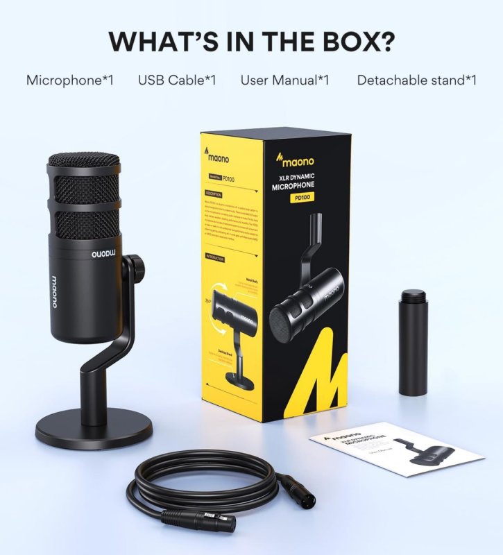 Microfone Dinâmico XLR Maono PD100