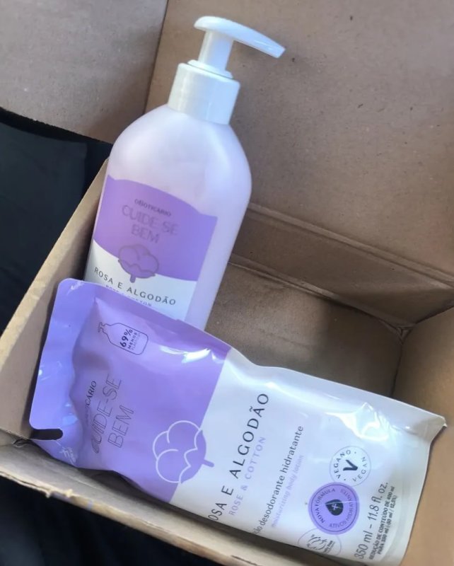 Cuide-se Bem Rosa & Algodão Loção Hidratante Corporal 400ml + Refil