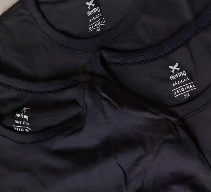 Kit 5 Camisetas Hering Masculina Basica Original