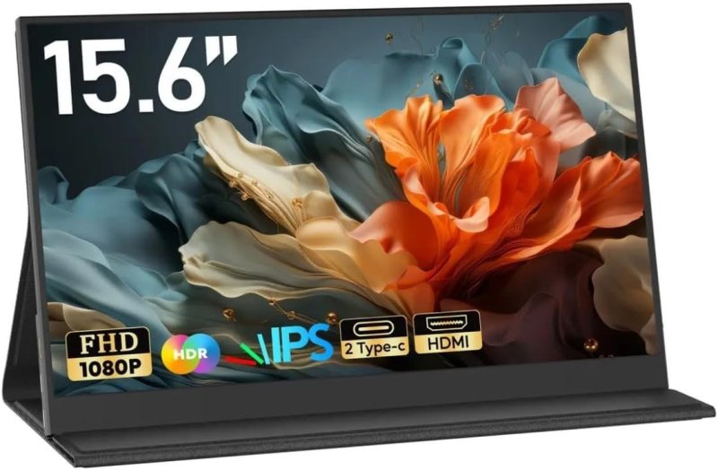 Monitor Portátil 15.6'' com Usb C Dupla / HDMI FHD 1080p 60Hz