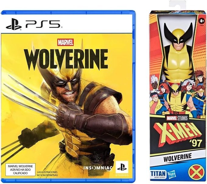 Kit Marvel's Wolverine (PS5) + Boneco Marvel Titan Heroes Wolverine (X-Men '97) + Frete Grátis