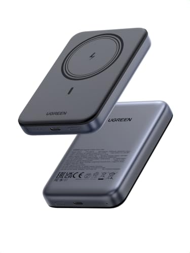 UGREEN Power Bank de 10000mAh por Indução, PD 20W Carga Rápida