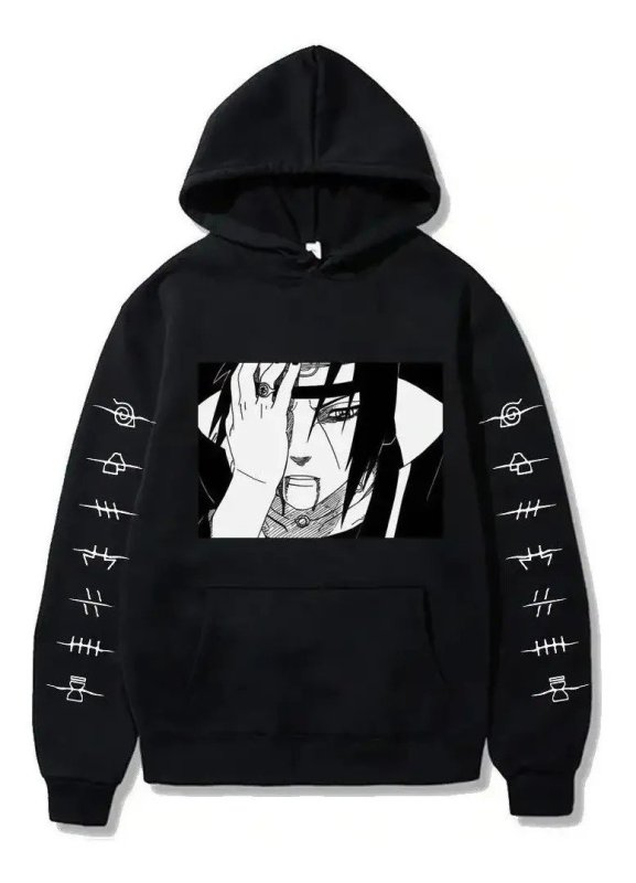 Blusa Moletom Itachi Uchiha Anime Naruto Capuz E Bolso