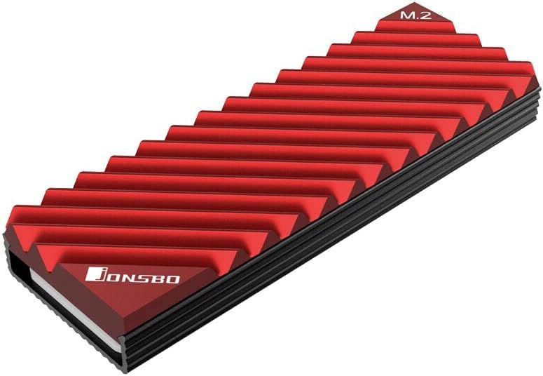 tkWser M.2-3 Dissipador de Calor de Alumínio para SSD M.2 2280, Vermelho