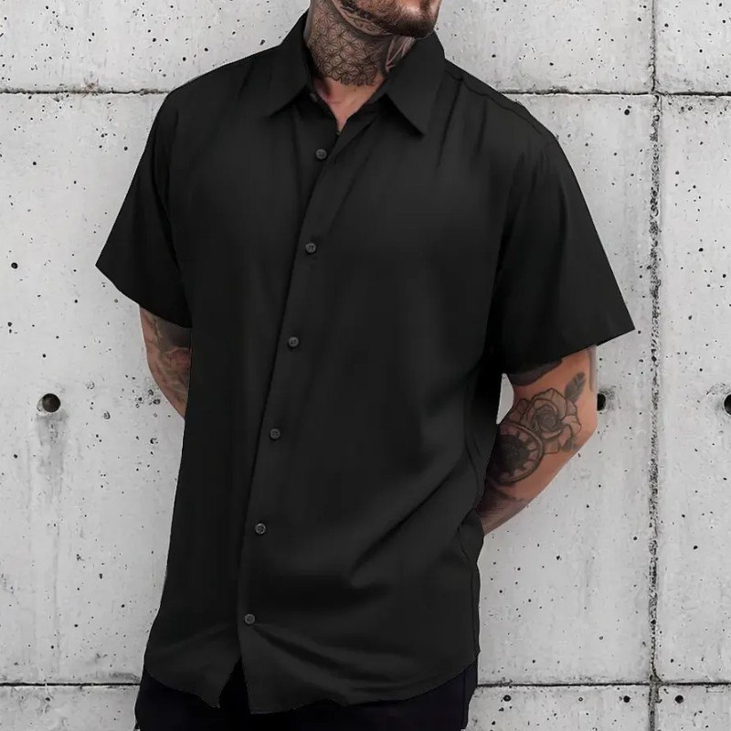 Camisa de Botão Manga Curta