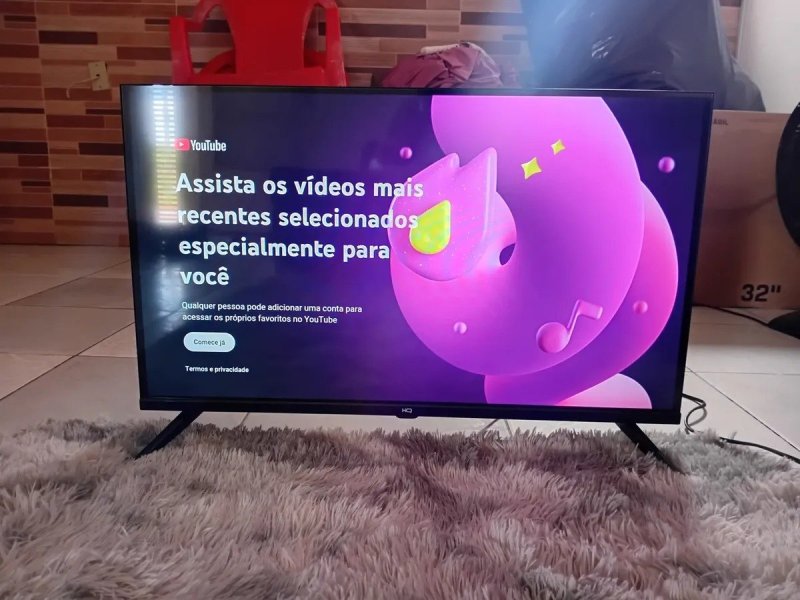 Smart Tv Hq 32 Hd Android 12 Design Slim Hqs32nkhm + Frete Grátis
